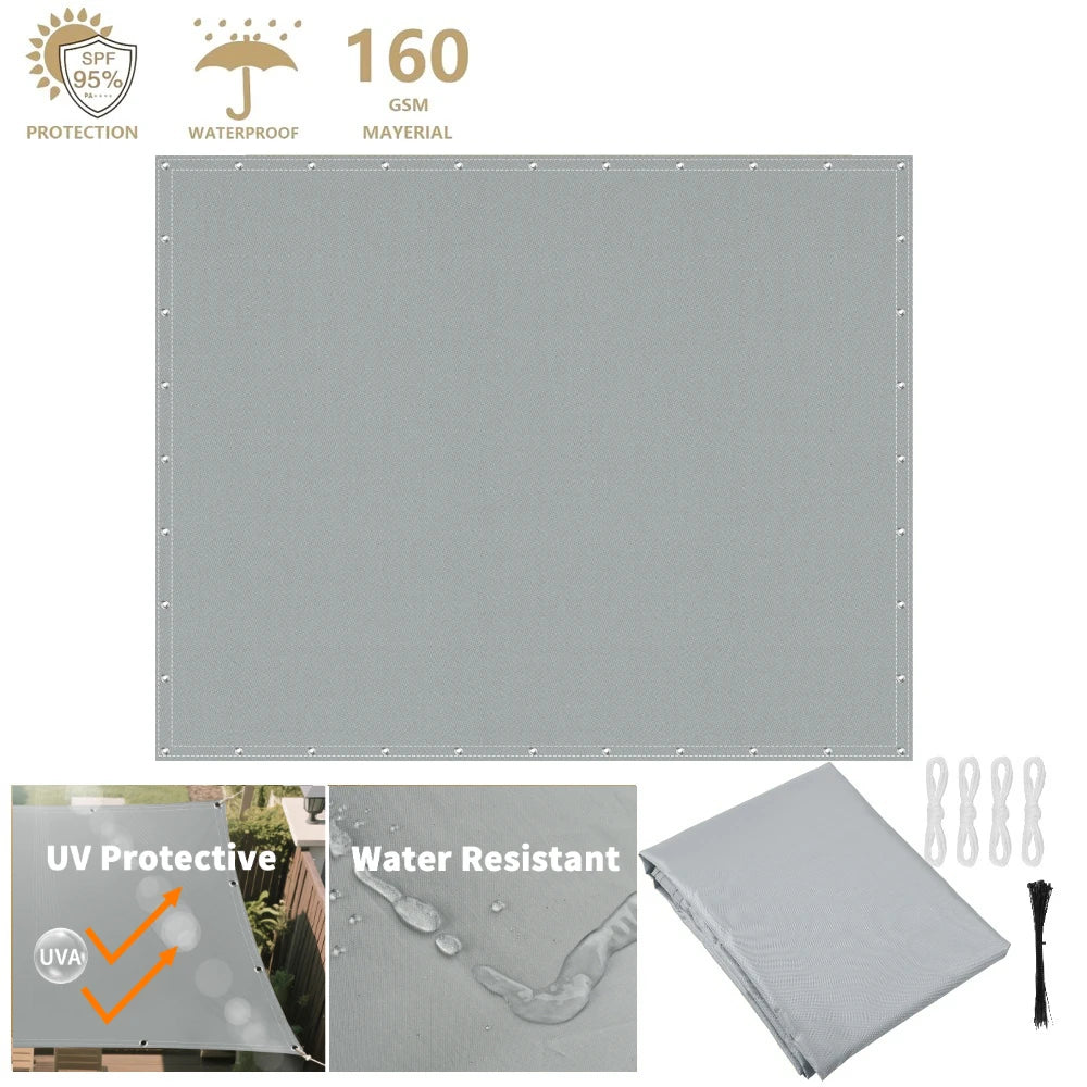 Waterproof Sun Shade Sail – 2x3/3x3/3x4/4x5M UV Block Canopy for Garden, Patio, Pool & Outdoor Shelter