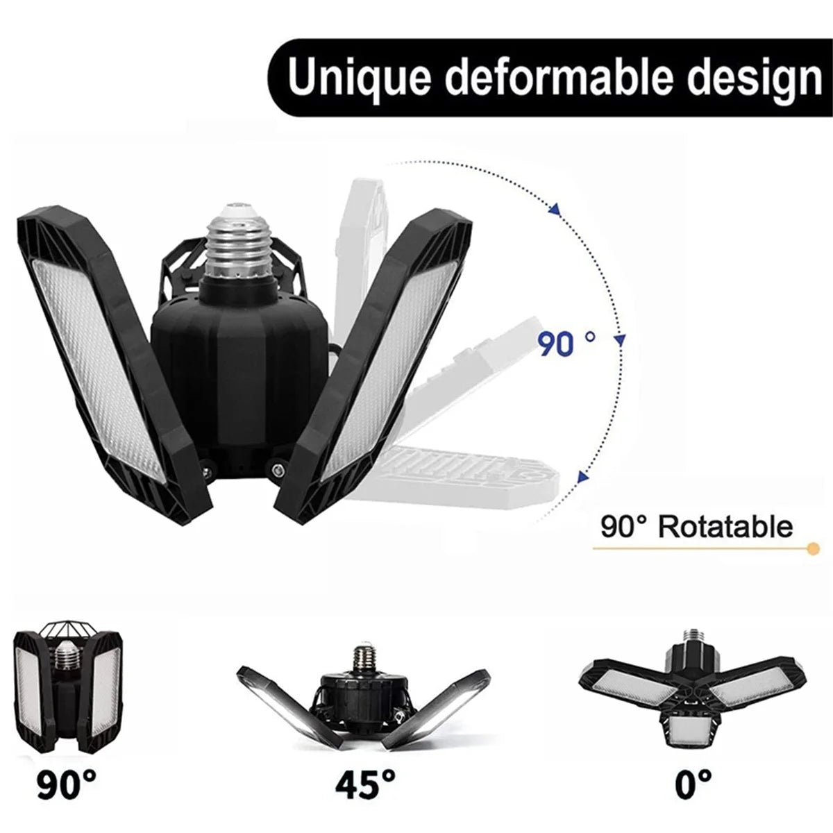 Adjustable 220W LED Plug Garage Ceiling Shop Light Fixtures