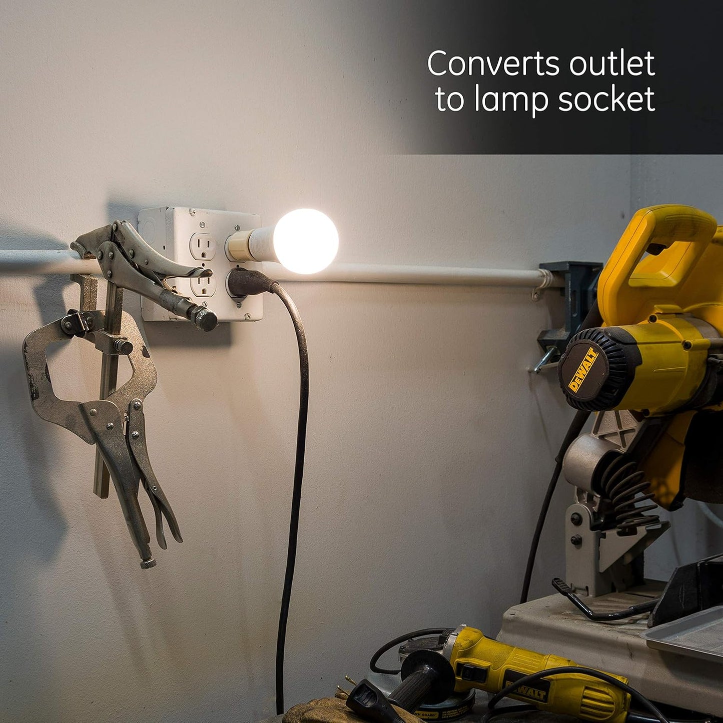 Polarized Lamp Socket Adapter 2 Pack – Garage & Workshop Lighting