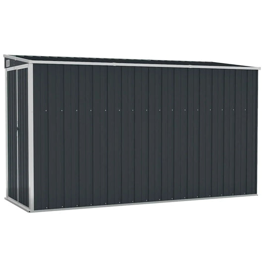 Garden Shed Anthracite Galvanized Steel, Metal Medium Garden Shed