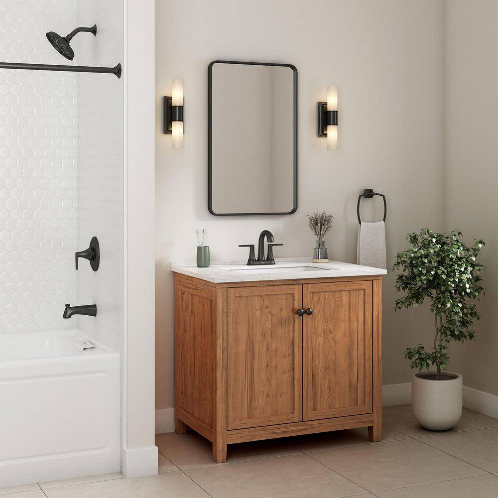 Becklow Matte Black Shower Trim Kit – Single Handle, Wall Mount, 1.8 GPM Flow, Valve Included