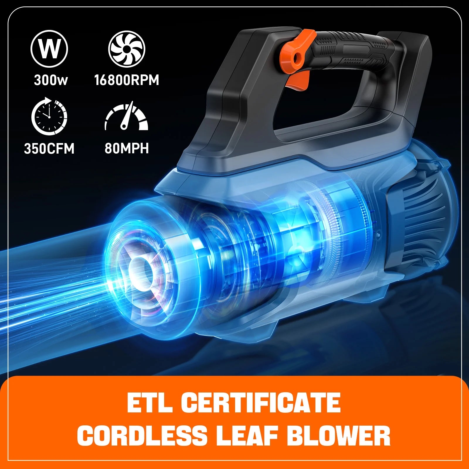 20 Volt Max* Cordless Leaf Blower, up to 350 CFM and 80 MPH, Variable Speed, Lightweight, (Tool Only) BLAX2-M-0