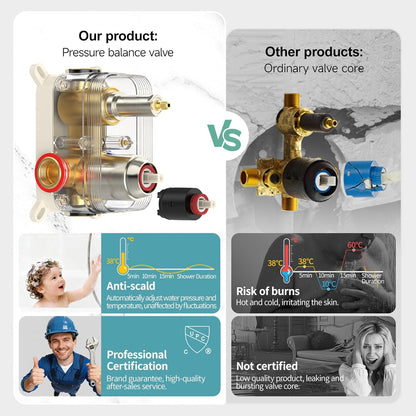 10” Square Rain Shower Faucet Set with Handheld Spray – Brushed Nickel, Wall-Mounted