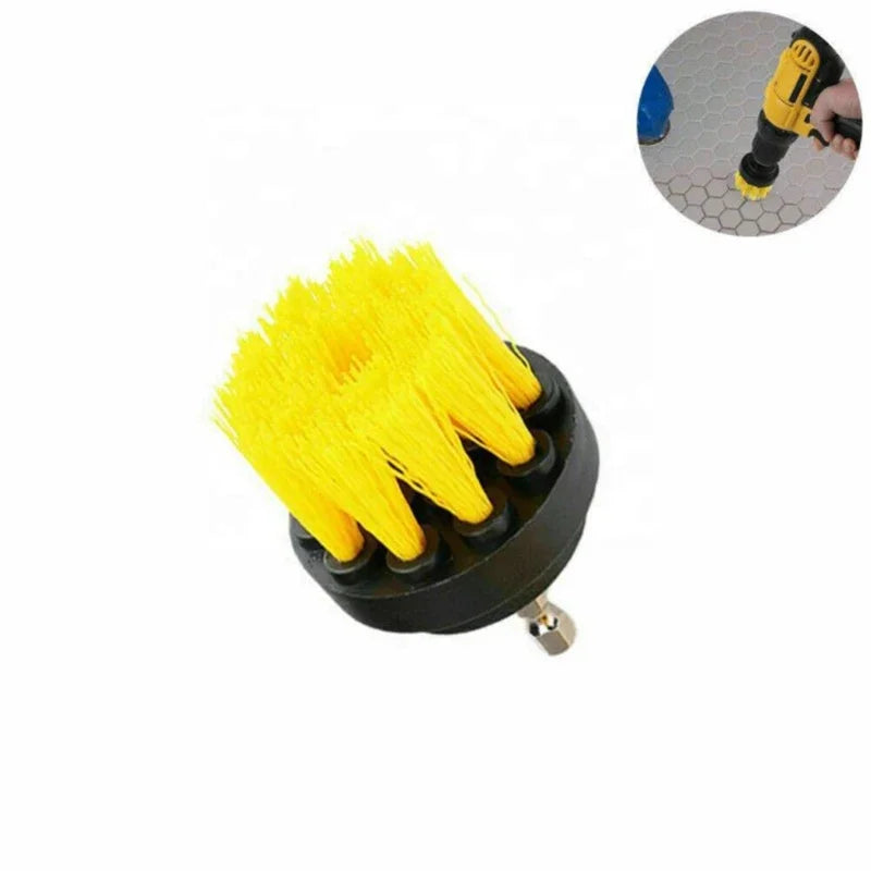 2/3.5/4/5" Drill Brush Power Scrubber Kit – Nylon Stain Polisher with Extender for Bathroom & Universal Cleaning