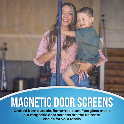 One Car Roll-Up Garage Door Screen with Magnetic Closure - 8 Ft. X 7 Ft. 