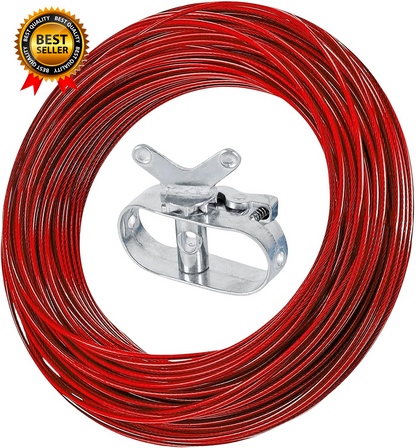 100Ft Pool Cover Winch & Cable Kit – Heavy-Duty Wire Ratchets for Winter Pool Protection